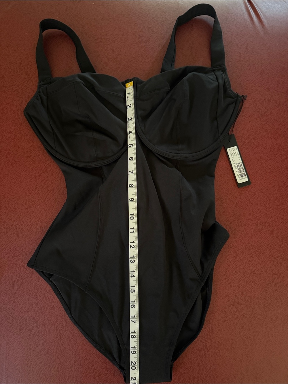 TA3 Lifty Black Underwire One Piece Swimsuit Size Large Reg/Long J/K Cup NWT - Picture 3 of 10